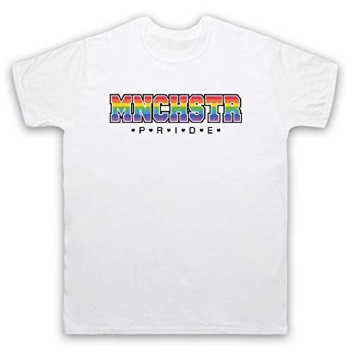 My Icon Art & Clothing MNCHSTR Pride LGBT Festival Manchester Gay Pride March Herren T-Shirt, Weiß, 2XL von My Icon Art & Clothing