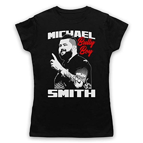 My Icon Art & Clothing Michael Smith Bully Boy Darts Tribute English Player Damen T-Shirt, Schwarz, 2XL My Icon Art & Clothing Michael Smith Bully Boy Darts Tribute English Player Damen T-Shirt, Schwarz, 2XL von My Icon Art & Clothing