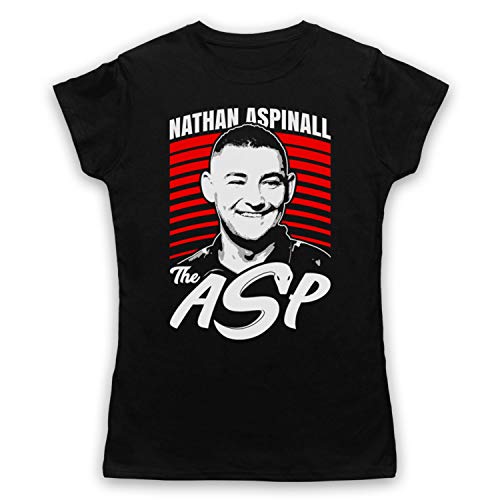 My Icon Art & Clothing Nathan Aspinall The Asp Darts Tribute English Player Damen T-Shirt, Schwarz, Large von My Icon Art & Clothing