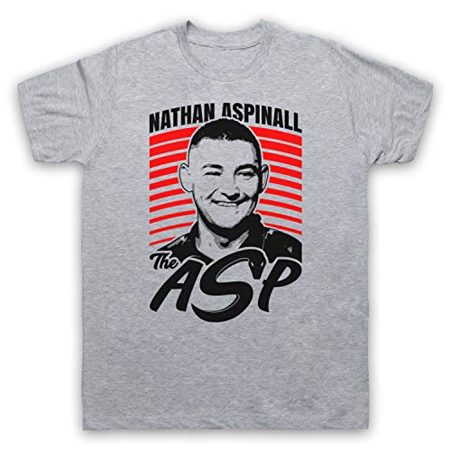 My Icon Art & Clothing Nathan Aspinall The Asp Darts Tribute English Player Herren T-Shirt, Grau, 2XL von My Icon Art & Clothing