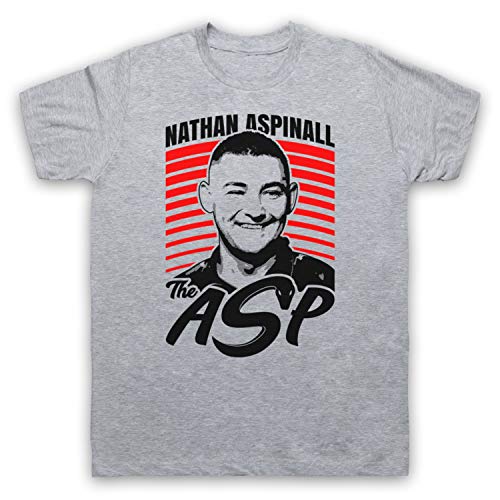 My Icon Art & Clothing Nathan Aspinall The Asp Darts Tribute English Player Herren T-Shirt, Grau, Medium von My Icon Art & Clothing