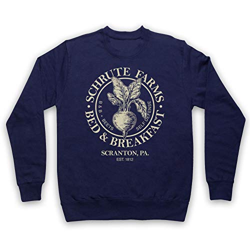 My Icon Art & Clothing Office Schrute Farms Bed & Breakfast Comedy TV Erwachsenen Sweatshirt, Ultramarinblau, 2XL von My Icon Art & Clothing