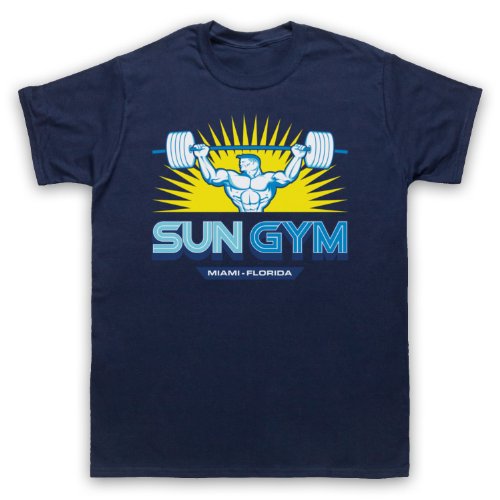 My Icon Art & Clothing Pain Gain Sun Gym Bodybuilding Logo Film Herren T-Shirt, Ultramarinblau, Small von My Icon Art & Clothing
