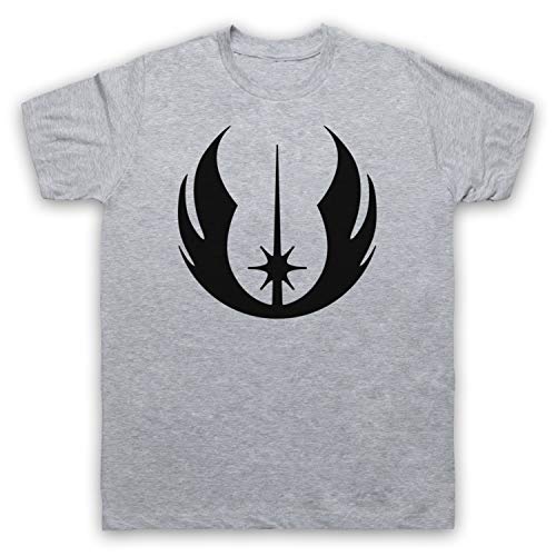 My Icon Art & Clothing Star Jedi Order Logo Sci Fi Space Film Herren T-Shirt, Grau, Large von My Icon Art & Clothing