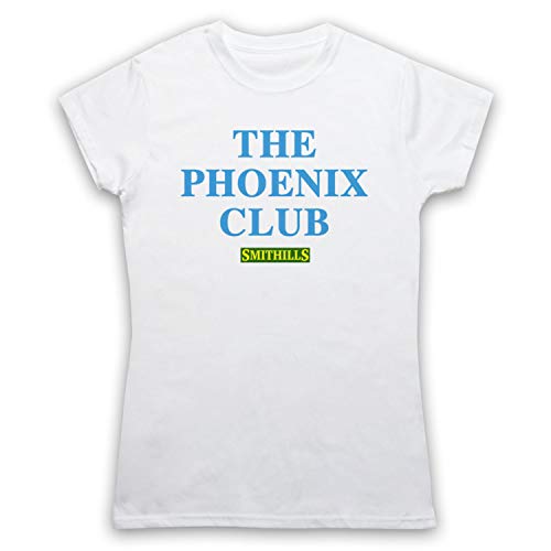 My Icon Art & Clothing The Phoenix Club Comedy TV Comedy TV Damen T-Shirt, Weiß, XL von My Icon Art & Clothing