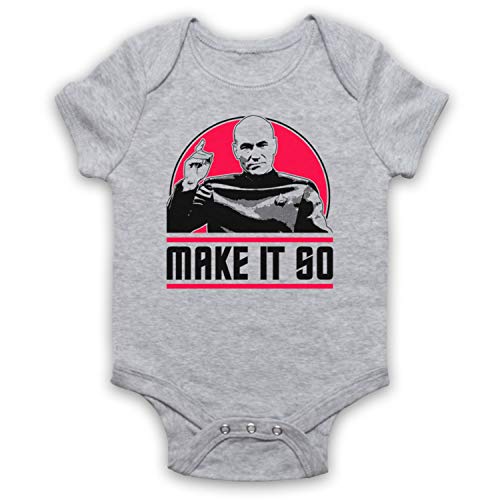 My Icon Art & Clothing Trek Captain Jean-Luc Picard Make It So Babystrampler, Grau, 0-3 Monate My Icon Art & Clothing Trek Captain Jean-Luc Picard Make It So Babystrampler, Grau, 0-3 Monate von My Icon Art & Clothing