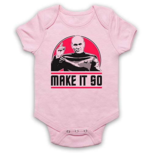 My Icon Art & Clothing Trek Captain Jean-Luc Picard Make It So Babystrampler, Hellrosa, 6-12 Monate von My Icon Art & Clothing