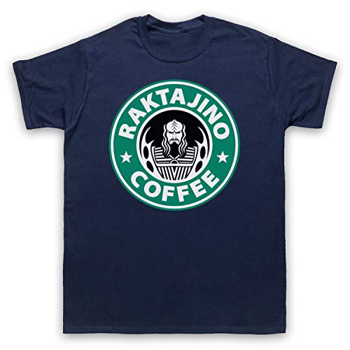 My Icon Art & Clothing Trek Klingon Raktajino Coffee Parody Space TV Film Herren T-Shirt, Ultramarinblau, XL von My Icon Art & Clothing