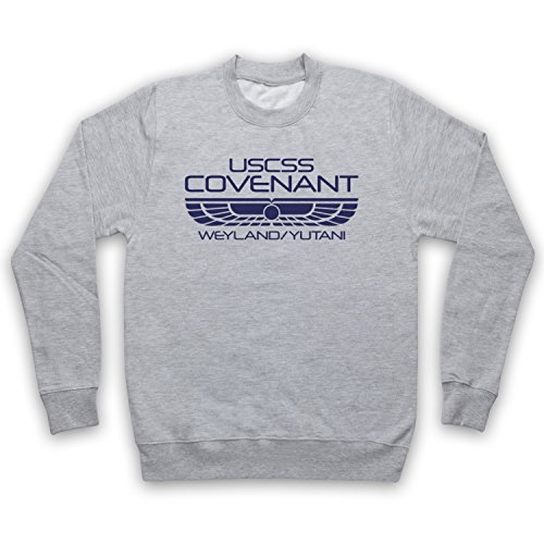 My Icon Art & Clothing USCSS Covenant Sci Fi Space Alien Horror Film Spaceship Erwachsenen Sweatshirt, Grau, Medium von My Icon Art & Clothing