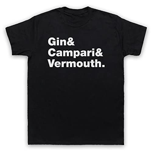 Negroni Classic Cocktail Ingredients Recipe Herren T-Shirt, Schwarz, XL von My Icon Art & Clothing