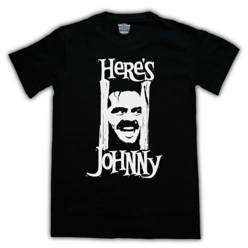 Shining Jack Nicholson Heres Johnny Herren T-Shirt, Schwarz, XL von My Icon Art & Clothing