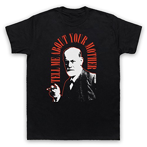 Sigmund Freud Tell Me About Your Mother Herren T-Shirt, Schwarz, Large von My Icon Art & Clothing