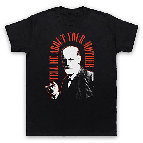Sigmund Freud Tell Me About Your Mother Herren T-Shirt, Schwarz, Medium von My Icon Art & Clothing