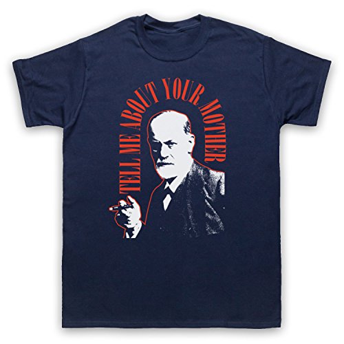 Sigmund Freud Tell Me About Your Mother Herren T-Shirt, Ultramarinblau, XL von My Icon Art & Clothing
