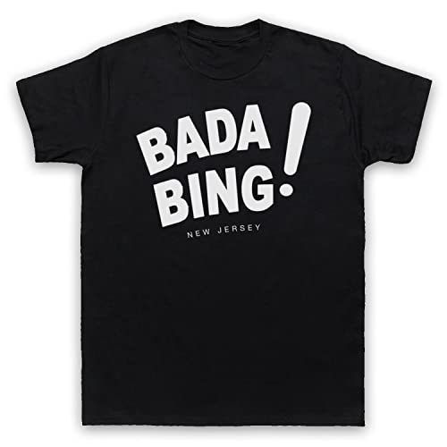 Sopra Bada Bing New Jersey Staff Mafia Gangster TV Herren T-Shirt, Schwarz, XL von My Icon Art & Clothing
