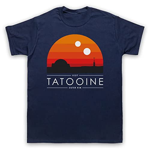 Star Visit Tatooine Outer Rim Vintage Tourism Poster Sci Fi Film Herren T-Shirt, Ultramarinblau, Large von My Icon Art & Clothing