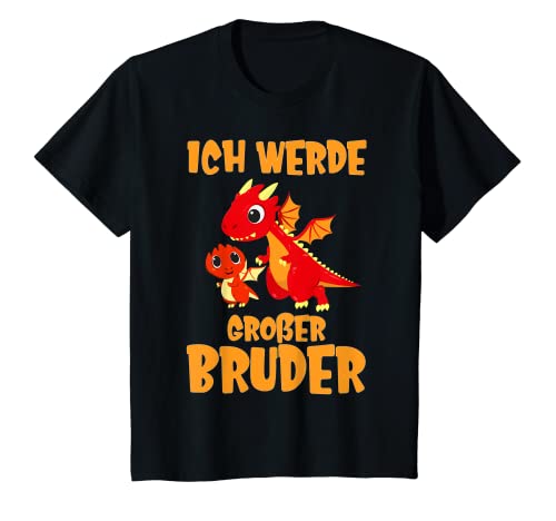 Kinder Drache ich werde großer Bruder bald zukünftiger Drachen T-Shirt von My Little Heroes Geschwister und Geburtstags Shop
