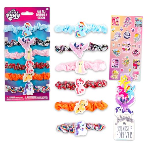 My Little Pony Haargummis für Mädchen – Bündel mit 6 MLP elastischen Haar-Accessoires plus Aufklebern, mehr | My Little Pony Haargummis für Mädchen, Kinder von My Little Pony