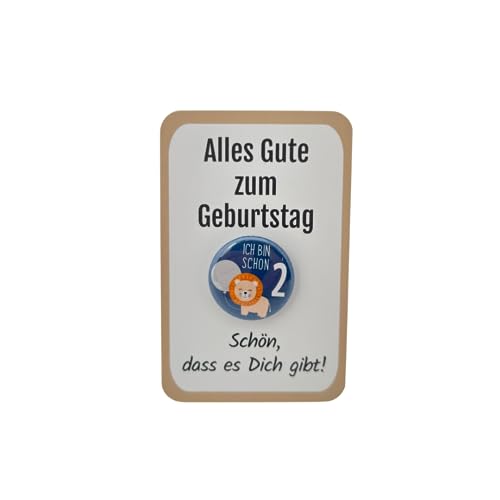 Zweiter Geburtstag Button für Jungen und Mädchen - Deko & Geschenkidee - Anstecker für 2. Geburtstag - Niedliches Design - Geschenk für 2 Jahre altes Kind von My Maisie