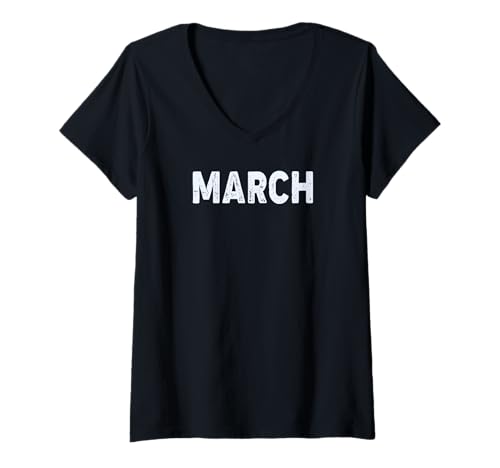 Damen Ich Bin Nicht nur EIN Mädchen, das im März geboren wurde und Mein Geburtstag ist T-Shirt mit V-Ausschnitt Damen Ich Bin Nicht nur EIN Mädchen, das im März geboren wurde und Mein Geburtstag ist T-Shirt mit V-Ausschnitt von My Month of The Year by SRT Design