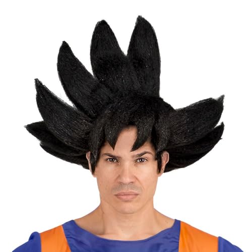 My Other Me Goku Erwachsenenperücke für Herren, Größe 29 x 25 x 19 cm, Schwarz. Verwandeln Sie Ihre Party in eine echte Saiyajin-Show. von My Other Me