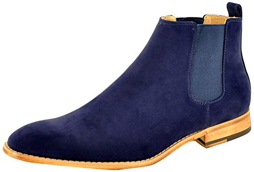 Lässige Herren-Chelsea-Boots Typ „Chukka Desert“, ledergefüttert, Blau - marineblau - Größe: 44 EU von My Perfect Pair