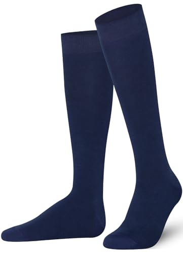 Mysocks Unisex Kniestrümpfe lange Socken Marine von Mysocks