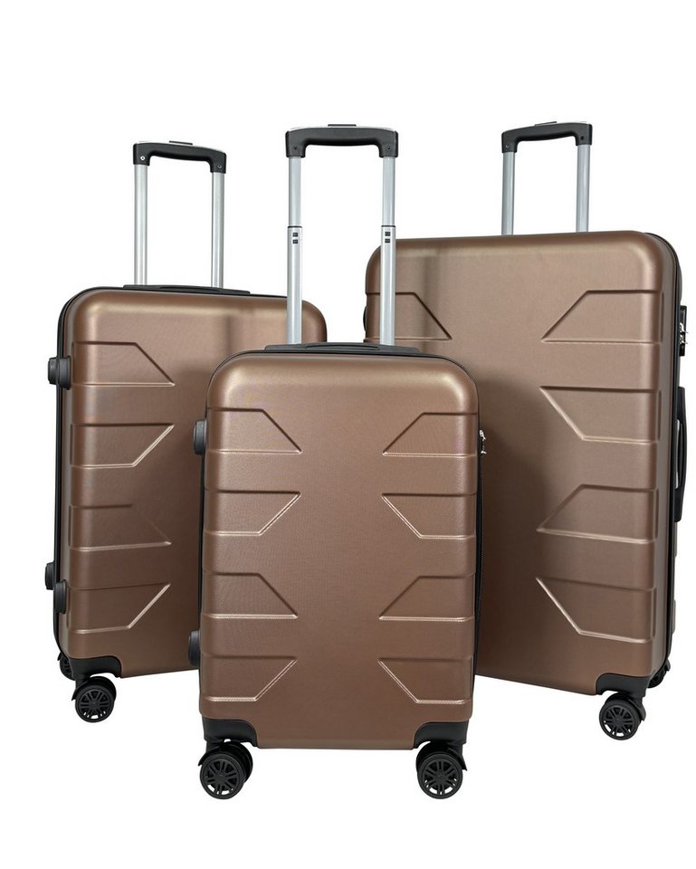 My Travel Bag Kofferset Leichter ABS Reisekoffer Koffer Handgepäck Trolleyset 3er Set, (Spar-Set, Hartschalen Trolley Set), 100% ABS Hartschale von My Travel Bag