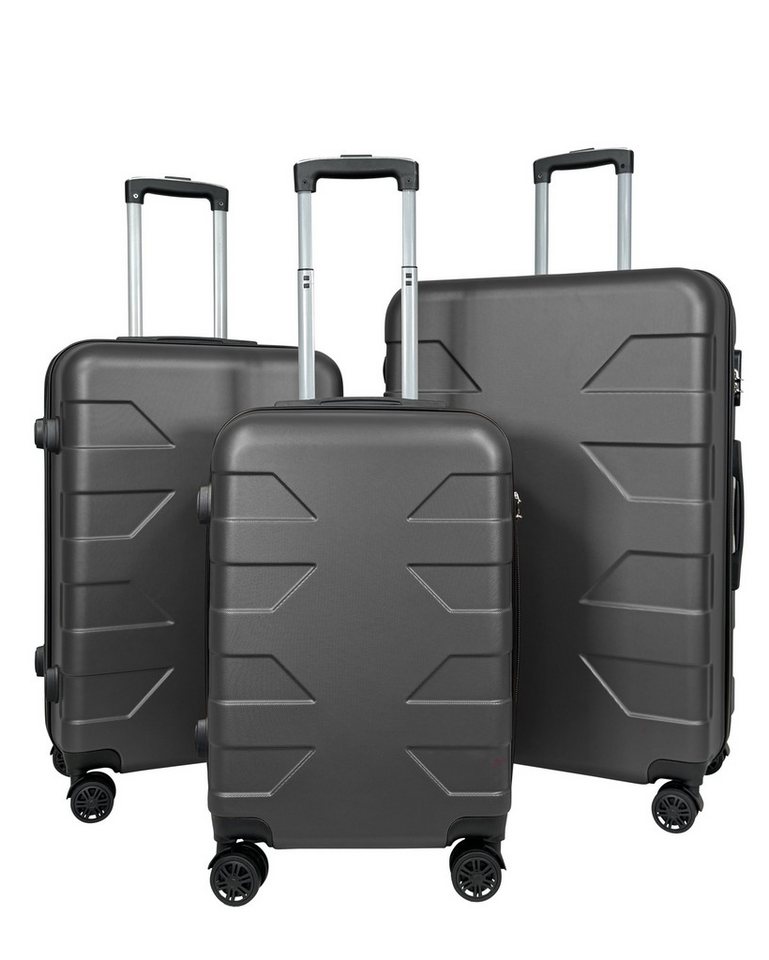 My Travel Bag Kofferset Leichter ABS Reisekoffer Koffer Handgepäck Trolleyset 3er Set, (Spar-Set, Hartschalen Trolley Set), 100% ABS Hartschale von My Travel Bag