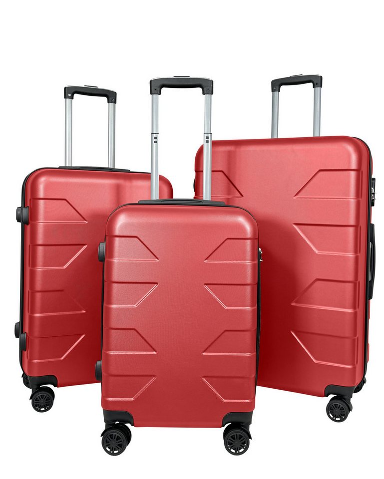 My Travel Bag Kofferset Leichter ABS Reisekoffer Koffer Handgepäck Trolleyset 3er Set, (Spar-Set, Hartschalen Trolley Set), 100% ABS Hartschale von My Travel Bag