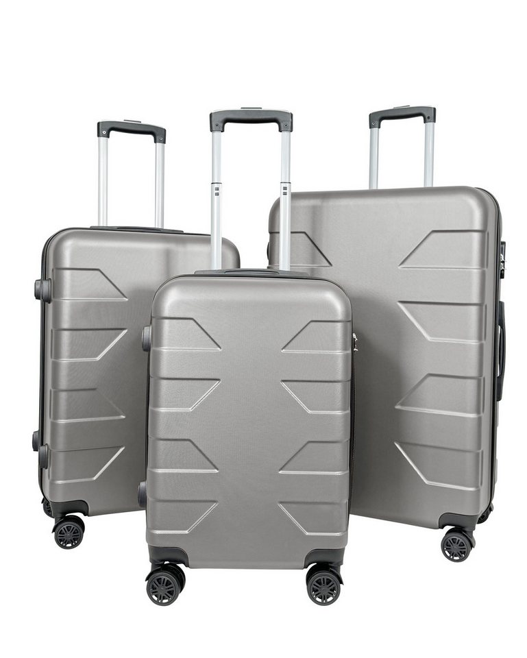 My Travel Bag Kofferset Leichter ABS Reisekoffer Koffer Handgepäck Trolleyset 3er Set, (Spar-Set, Hartschalen Trolley Set), 100% ABS Hartschale von My Travel Bag