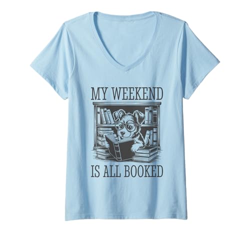 Damen My Weekend Is All Booked T-Shirt mit V-Ausschnitt Damen My Weekend Is All Booked T-Shirt mit V-Ausschnitt von My Weekend Is All Booked