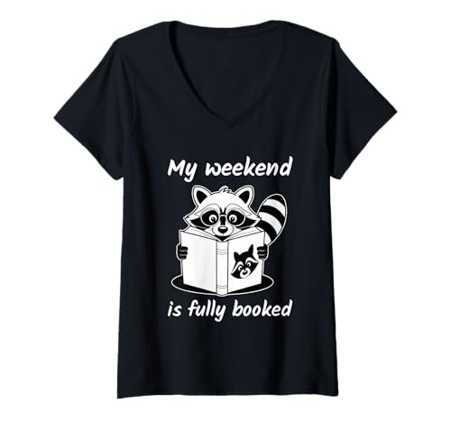 Damen My Weekend Is Fully Booked T-Shirt mit V-Ausschnitt Damen My Weekend Is Fully Booked T-Shirt mit V-Ausschnitt von My Weekend Is Fully Booked