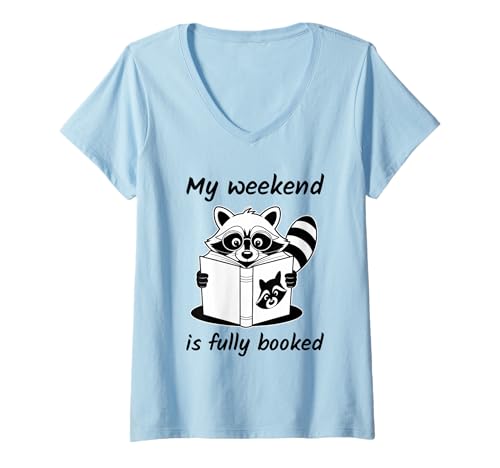 Damen My Weekend Is Fully Booked T-Shirt mit V-Ausschnitt Damen My Weekend Is Fully Booked T-Shirt mit V-Ausschnitt von My Weekend Is Fully Booked