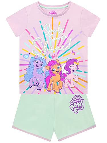 My Little Pony Mädchen T-Shirt und Shorts Set Mehrfarbig 128 von My Little Pony