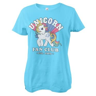 My Little Pony Offizielles Lizenzprodukt Unicorn Fan Club Damen T-Shirt (Himmelblau), Small von My Little Pony