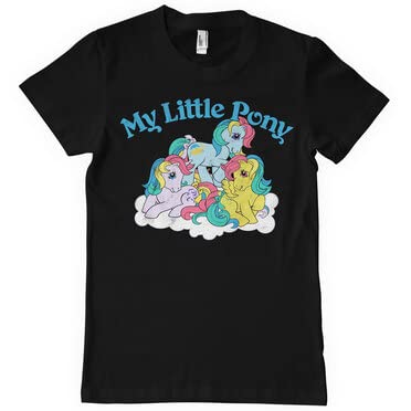 My Little Pony Offizielles Lizenzprodukt Washed Herren T-Shirt (Schwarz), Large von My Little Pony