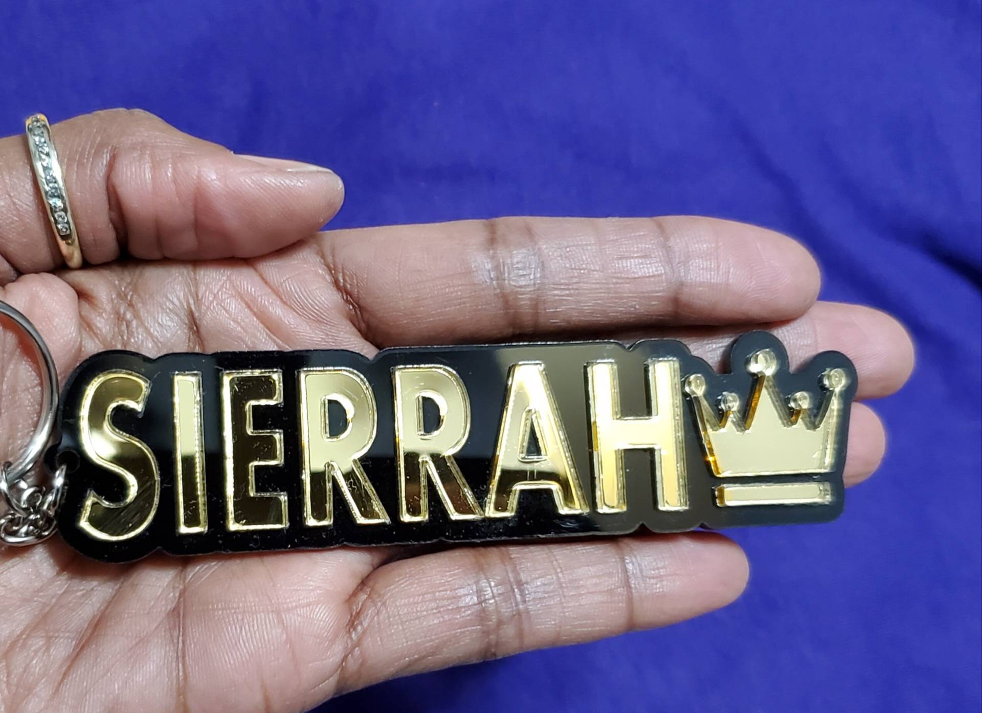 Schwarz Und Spiegel Gold Laser Geschnitten Schlüsselanhänger Schwarz Und Spiegel Gold Laser Geschnitten Schlüsselanhänger von My4everprintz