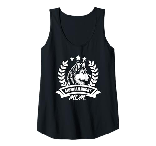 Damen Siberian Husky Mom - Mit Banner und Ährenkranz Tank Top Damen Siberian Husky Mom - Mit Banner und Ährenkranz Tank Top von MyAnimal - Husky
