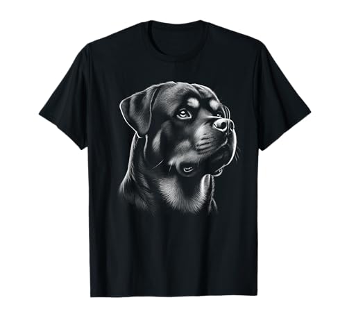 MyAnimal - Stolzer Rottweiler Kopf im realistischen Zeichenstil Damen T-Shirt Schwarz Kurzarm S MyAnimal - Stolzer Rottweiler Kopf im realistischen Zeichenstil Damen T-Shirt Schwarz Kurzarm S von MyAnimal - Rottweiler
