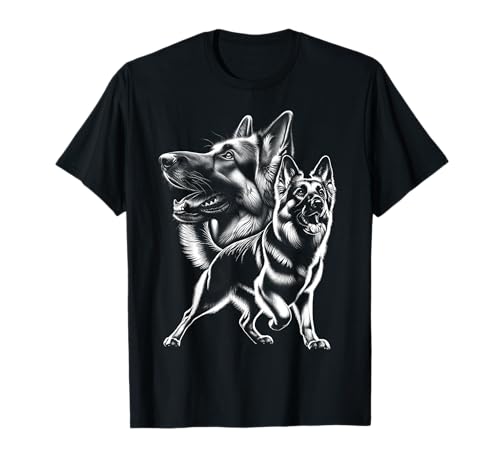 MyAnimal - Verspielter Deutscher Schäferhund als fein gezeichnetes Bild Damen T-Shirt Schwarz Klein EU S Kurzarm Klassisch Graphic T-Shirt mit V-Neck und Short Sleeves MyAnimal - Verspielter Deutscher Schäferhund als fein gezeichnetes Bild Damen T-Shirt Schwarz Klein EU S Kurzarm Klassisch Graphic T-Shirt mit V-Neck und Short Sleeves von MyAnimal - Shepherd