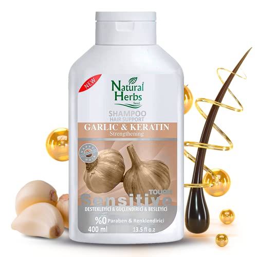 Seed Natural Herbs Keratin Knoblauch Shampoo 400 ml- Geruchlos-Ideal für trockene Kopfhaut und strapaziertes Haar- Anti Haarausfall Frauen & Männer - Keratin Haarkur Seed Natural Herbs Keratin Knoblauch Shampoo 400 ml- Geruchlos-Ideal für trockene Kopfhaut und strapaziertes Haar- Anti Haarausfall Frauen & Männer - Keratin Haarkur von MyBalance Body & Mind
