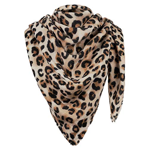 MyBeautyworld24 Oversized Damen-Schal Übergroßer Winterschal beidseitig tragbar mit Leomuster Halstuch Animalprint von MyBeautyworld24