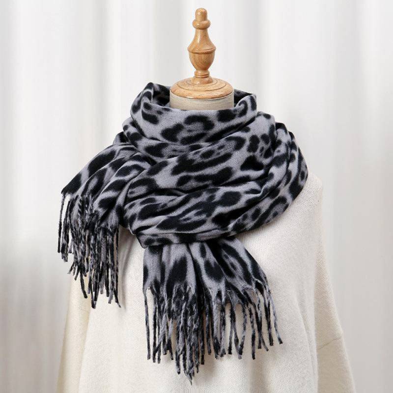 MyBeautyworld24 Schal Oversized Damen Herbst/Winter Schal Übergroßer Schal mit Leomuster von MyBeautyworld24