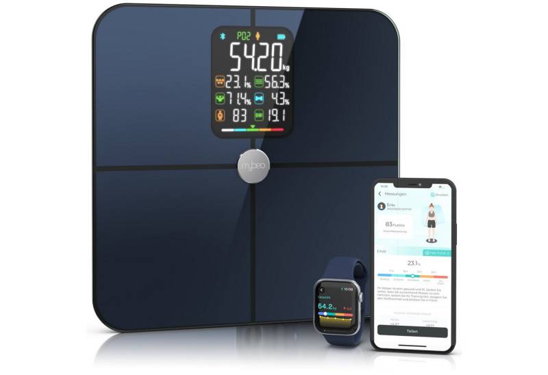 MyBeo Körper-Analyse-Waage Digitale Bluetooth Diagnosewaage mit App-Steuerung, Körperfettwaage, 1-tlg., Full Body Scan, BMI, Körperfett, Wasser & Muskelanteil, bis zu 180 kg MyBeo Körper-Analyse-Waage Digitale Bluetooth Diagnosewaage mit App-Steuerung, Körperfettwaage, 1-tlg., Full Body Scan, BMI, Körperfett, Wasser & Muskelanteil, bis zu 180 kg von MyBeo