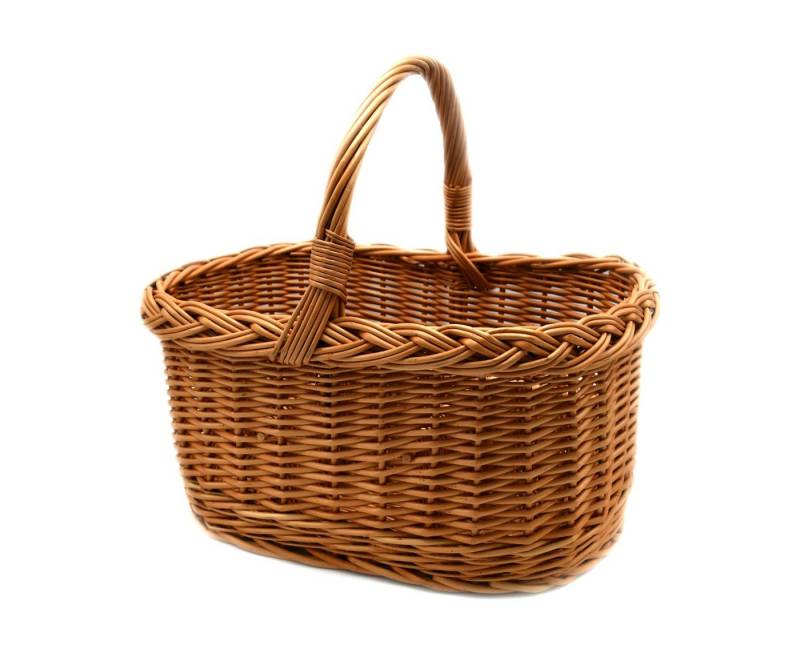 MyBer® Flaschenkorb Flaschenkorb Weidenkorb stabiler Tragekorb für 6 Flaschen braun, Korb aus Weide geflochten Handarbeit 40/30/30cm K9-121-4 von MyBer®