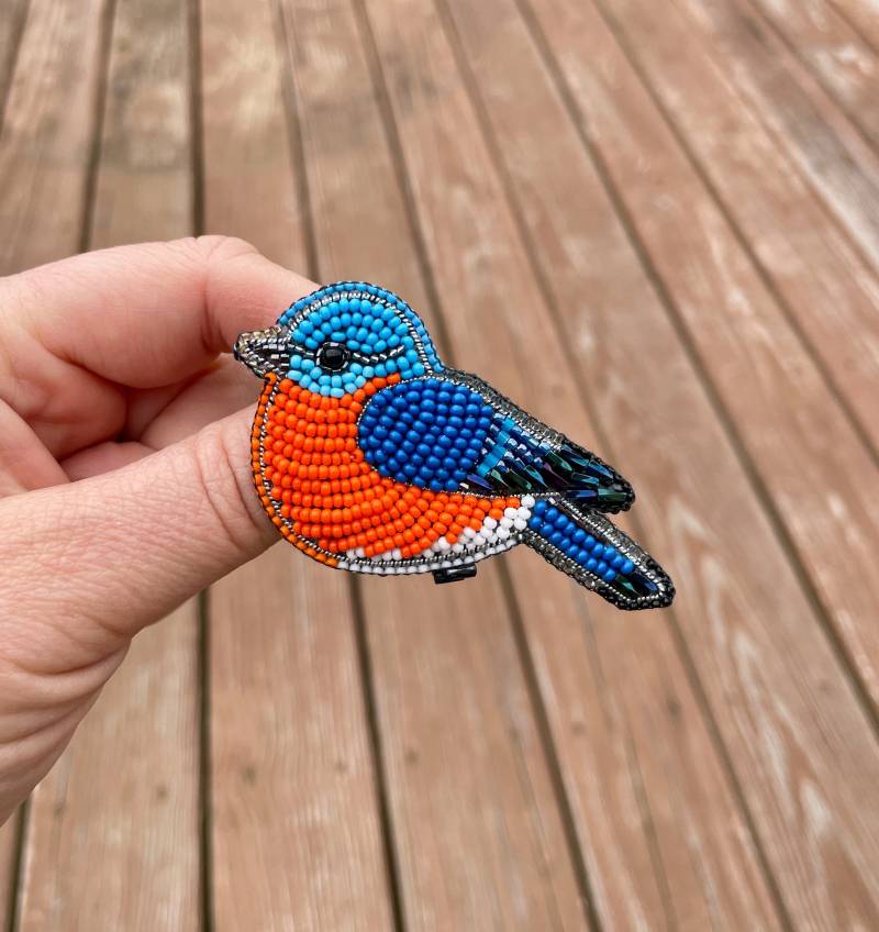 Blaue Vogel Brosche Perlen Brosche Mit Lapis Lazuli Blaue Vogel Brosche Perlen Brosche Mit Lapis Lazuli von MyBirdsAndMore