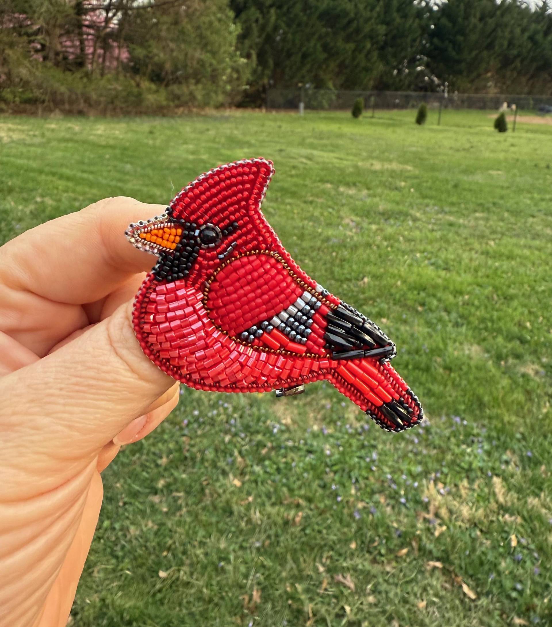 Kardinalvogel Brosche Roter Vogel Pin Kardinalvogel Brosche Roter Vogel Pin von MyBirdsAndMore