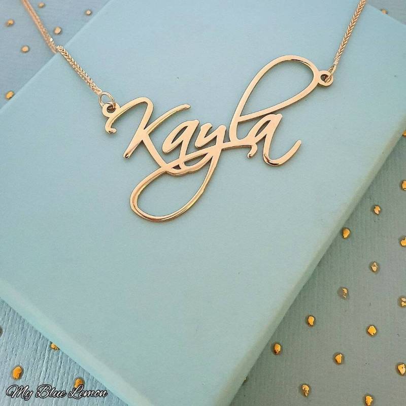 Gold Namenskette Kayla Style von MyBlueLemon