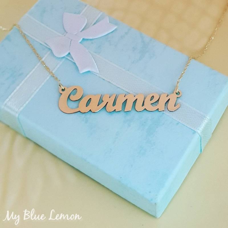 Gold Script Namenskette von MyBlueLemon